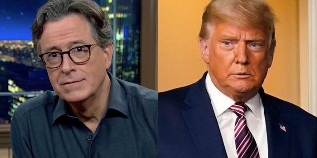 Stephen Colbert took responsibility for the constant coverage of Donald Trump over the past four years.