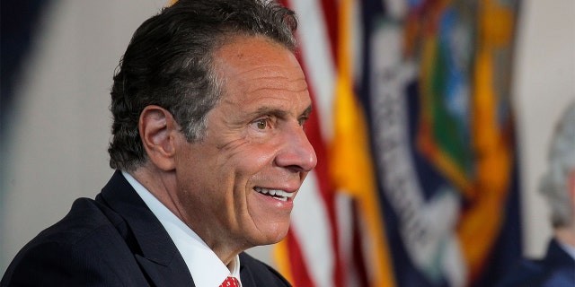 New York Governor Andrew Cuomo speaks during a news conference at LaGuardia Airport's new Terminal B, during the outbreak of the coronavirus disease (COVID-19) in New York City, June 10, 2020. REUTERS/Brendan McDermid