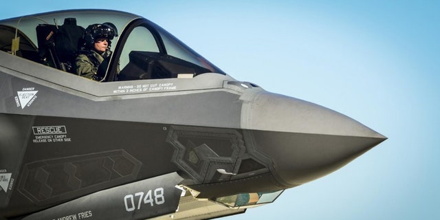 An Air Force F-35 Lightning II pilot prepares to refuel Dec. 12, 2013, at Eglin Air Force Base, Fla. - file photo.