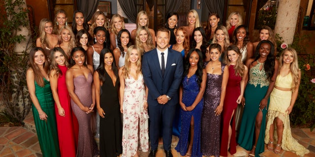 Colton Underwood with contestants of Season 23 of "The Bachelor" in Villa de la Vina.