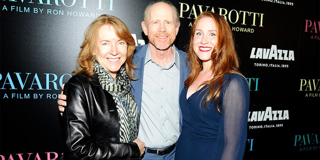 Cheryl Howard, Ron Howard and Paige Howard attend Special Red Carpet Screening Of Ron Howard's Documentary 'Pavarotti' at iPic Theater on May 28, 2019, in New York.