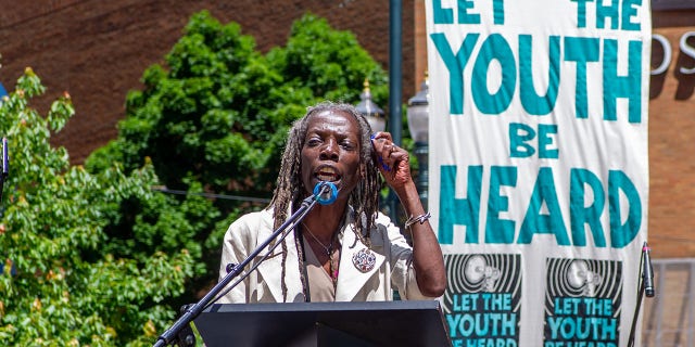Portland City Commissioner Jo Ann Hardesty. (Photos by Diego Diaz/Icon Sportswire via Getty Images).