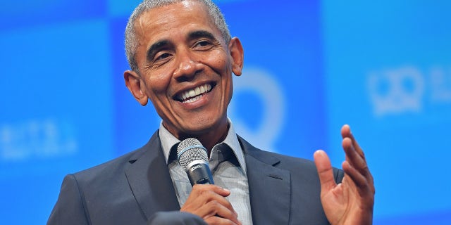 Former U.S. President Barack Obama speaks at the opening of the Bits & Pretzels meetup on September 29, 2019 in Munich, Germany. Obama will campaign in Georgia for Raphael Warnock and Jon Ossoff on Friday. (Photo by Hannes Magerstaedt/Getty Images)