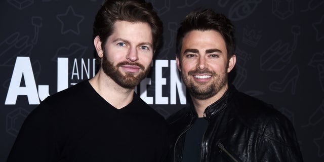 Jaymes Vaughan, left, and Jonathan Bennett are engaged. Vaughan also wrote an original song for Bennett. (Photo by Amanda Edwards/WireImage)