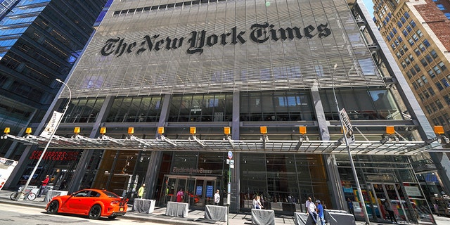 NEW YORK, UNITED STATES - 2020/08/20: A view of The New York Times Building Headquarters. (Photo by John Nacion/SOPA Images/LightRocket via Getty Images)