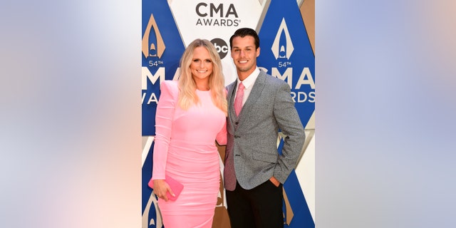 Miranda Lambert was joined by her husband Brendan McLoughlin.  (ABC via Getty Images) 