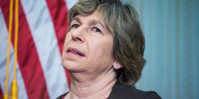 UNITED STATES - MAY 22: Randi Weingarten, president of the American Federation of Teachers, attends a news conference in the Capitol to announce part of the Democrats'