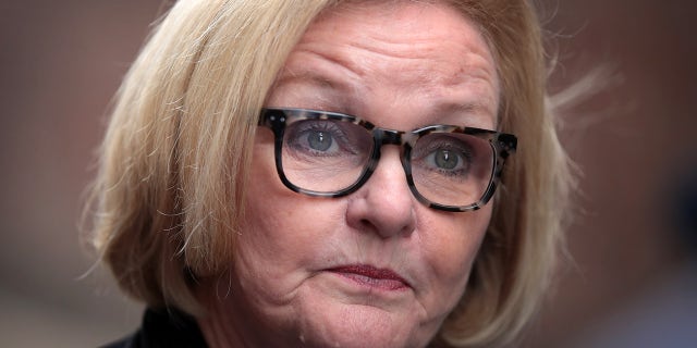 MSNBC analyst Claire McCaskill tweeted the debunked Salon story.  (Photo by Scott Olson/Getty Images)