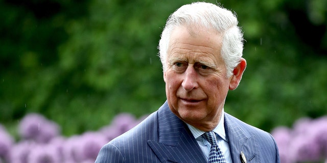 LONDÝN, ANGLICKO - 17. MÁJ: Princ Charles, princ z Walesu medzi kamencami počas návštevy Kew Gardens 17. mája 2017 v Londýne, Anglicko. 