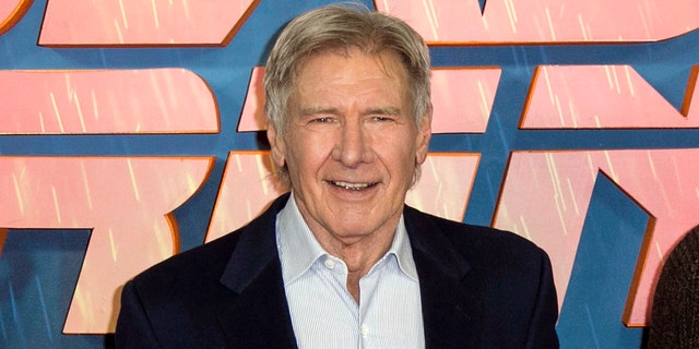 Harrison Ford is pictured at a movie premiere in London in 2017. (Joel Ryan/Invision/AP/Archive)