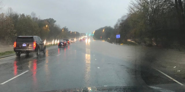 Flash flooding was reported across North Carolina as heavy rains moved through the state.