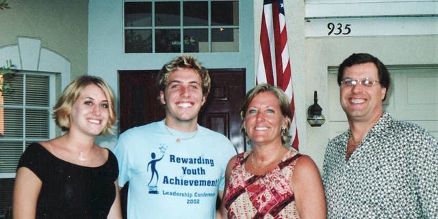 Jennifer Kesse, left, is pictured with her brother, Logan, and parents, Drew and Joyce Kesse, in an undated photo.