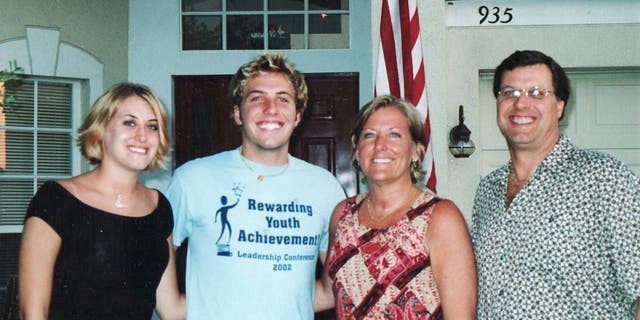 Jennifer Kesse, left, is pictured with her brother, Logan, and parents, Drew and Joyce Kesse, in an undated photo.