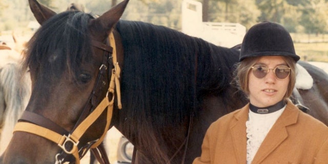 Jody Loomis and her horse in 1972.