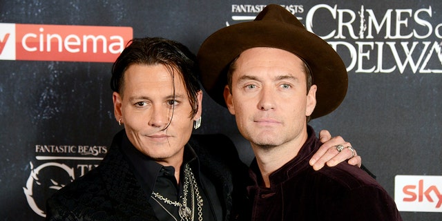 Johnny Depp, left, and Jude Law co-starred in 