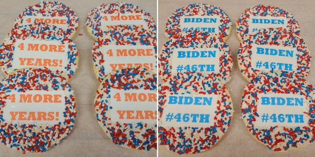 Pennsylvania bakery's election-themed 'cookie poll' is now showing clear front-runner 3 The bakery will bee debuting a "celebratory" cookie in honor of the winner, with special sweets planned in the event of either a Trump or Biden victory.