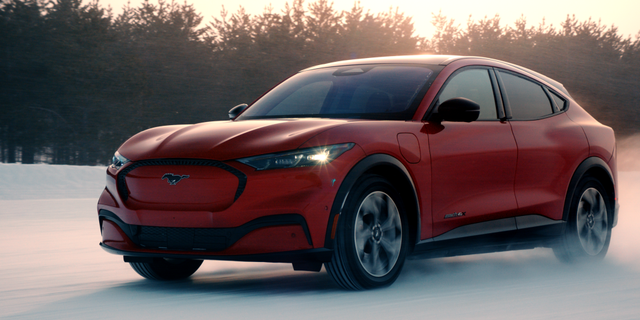 The Mustang Mach-E is available with all-wheel-drive