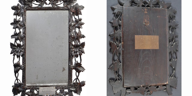 Marie's mirror had been hanging on a family's bathroom wall for decades. It is now expected to sell for least $10,000 at auction on Friday.