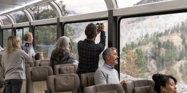 The two-day route, called 'Rockies to the Red Rocks,' will stop overnight in Glenwood Springs, Colorado. (Rocky Mountaineer)