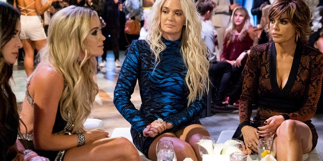 Pictured: (l-r) Kyle Richards, Teddi Mellencamp Arroyave, Erika Girardi, Lisa Rinna on ‘The Real Housewives of Beverly Hills.’