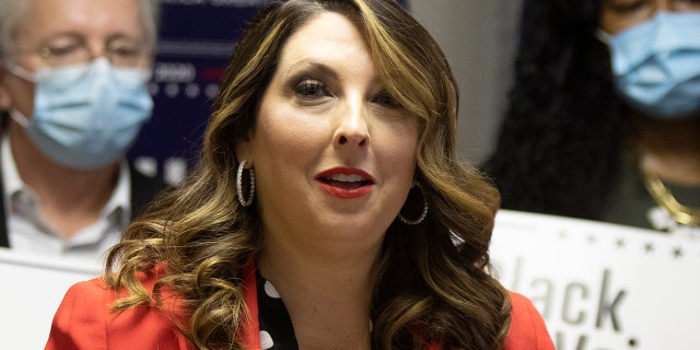 Republican National Committee Chairwoman Ronna McDaniel speaks during the Trump Victory press conference on November 6, 2020 in Bloomfield Hills, Michigan. McDaniel spoke about the status of the election and intentions of pursuing allegations of ballot mishandling in Michigan and across the country. (Photo by Elaine Cromie/Getty Images)