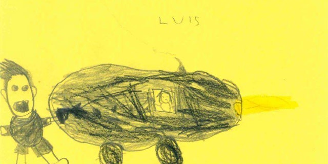The six-year-old Louis planned a crash for the police in Hamm, Germany.
