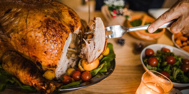 Nutrition data published by the USDA’s FoodData Central database reports that a 100-gram serving of cooked turkey contains 252 milligrams of tryptophan.