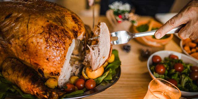 Nutrition data published by the USDA’s FoodData Central database reports that a 100-gram serving of cooked turkey contains 252 milligrams of tryptophan.