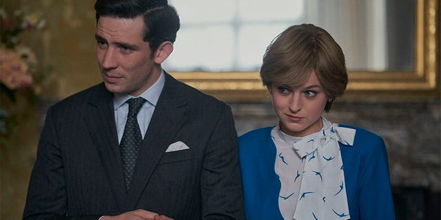 Josh O’Connor and Emma Corrin star as Prince Charles and Princess Diana in 'The Crown.'