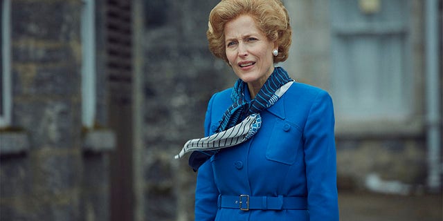 Gillian Anderson stars as Conservative Prime Minister Margaret Thatcher in 'The Crown.'