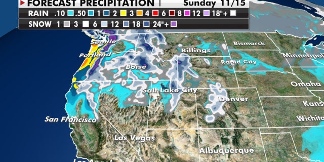 The next storm system moving into the Pacific Northwest will bring high-elevation snow.