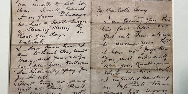 The letter was written by John Harper, the pastor of Walworth Road Baptist Church in London.