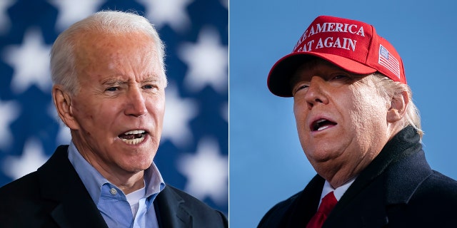 President Trump and Joe Biden on Monday as they made their final pitches to voters (Getty Images)