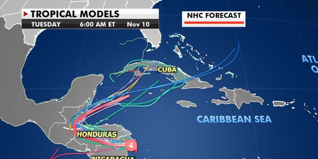 Forecast models show where Eta could go next.