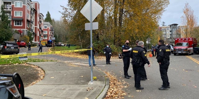 Two King County Sheriff's deputies were wounded in a gunfight with an armed suspect Monday.