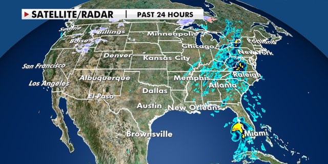 A strong cold front will bring heavy rain to the eastern half of the U.S. on Wedneday, Nov. 11, 2020.