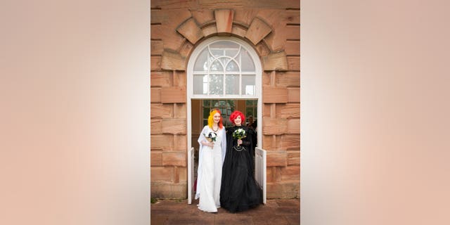"It was so out there and different, I really did appreciate everything about it,” McKenna said of their Halloween wedding. (SWNS)