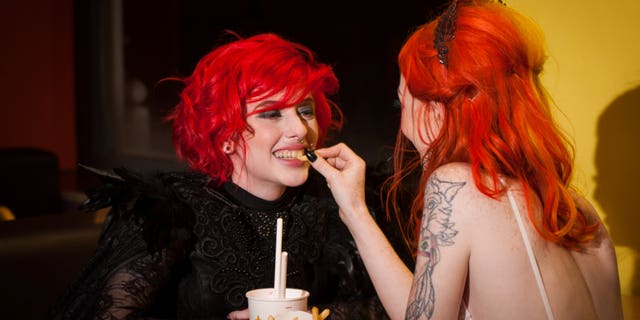 Russell praised her boss for letting them host the reception at the Golden Arches. (SWNS)