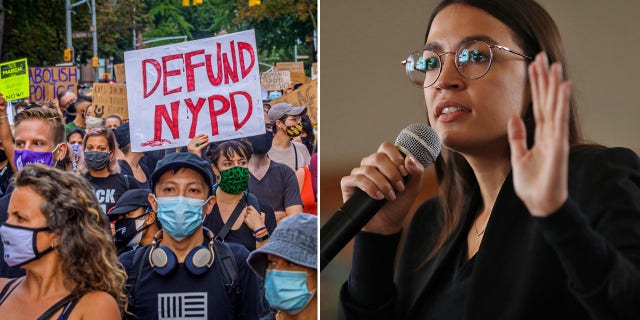 Rep. Alexandria Ocasio-Cortez, D-N.Y., is among the prominent Democrats who have called for defending police departments. 