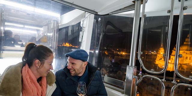 The Budapest Eye ferris wheel offered diners stunning views of the city as they ate.