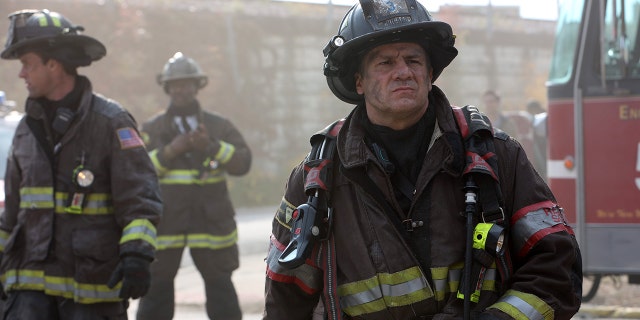 Pictured: Jesse Spencer as Matthew Casey, Eamonn Walker as Wallace and Anthony Farah in