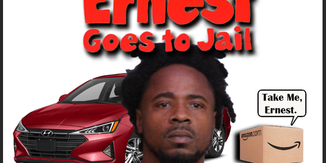 The Polk County Sheriff's Office put out this photo montage after arresting Ernest McKnight III, 36, for a series of crime deputies say he committed last week in the company of his 8-year-old son.