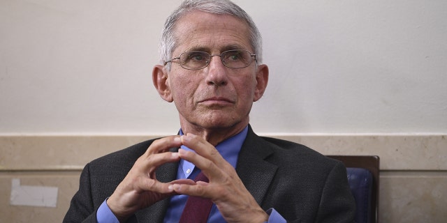 Anthony Fauci, director of the National Institute of Allergy and Infectious Diseases, attends a Coronavirus Task Force news conference at the White House in Washington, D.C., U.S., on Friday, April 10, 2020. The United States’ pledge to maintain ties with the WHO, by Dr. Anthony Fauci following the inauguration of President Biden Wednesday, was met with deep gratitude by the head of the United Nations' health agency.<br>
(Kevin Dietsch/UPI/Bloomberg via Getty Images)