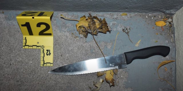 Police recovered a knife at the scene. (Weber County Attorney's Office)