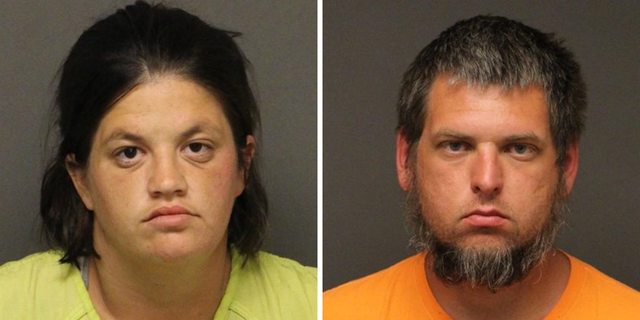 Mugshots for Marticella Lopez-Rodriguez, 34, Zion Zachary Kauffman, 33.