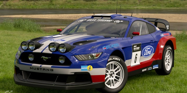 The Playstation videogame Gran Turismo Sport features a fantasy Ford Mustang rally car with all-wheel-drive.