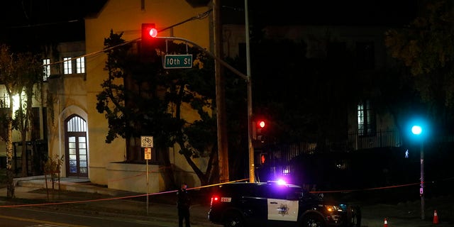 Two people died and multiple others were injured in a stabbing Sunday night at a church in California where homeless people had been brought to shelter from the cold weather, police said. (Nhat V. Meyer/Bay Area News Group via AP)