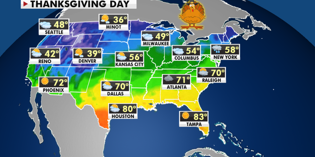 Thanksgiving day forecast