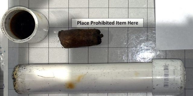 This item, which was originally believed to be a pipe bomb in a traveler’s carry-on bag, turned out to be a homemade cigar humidor.