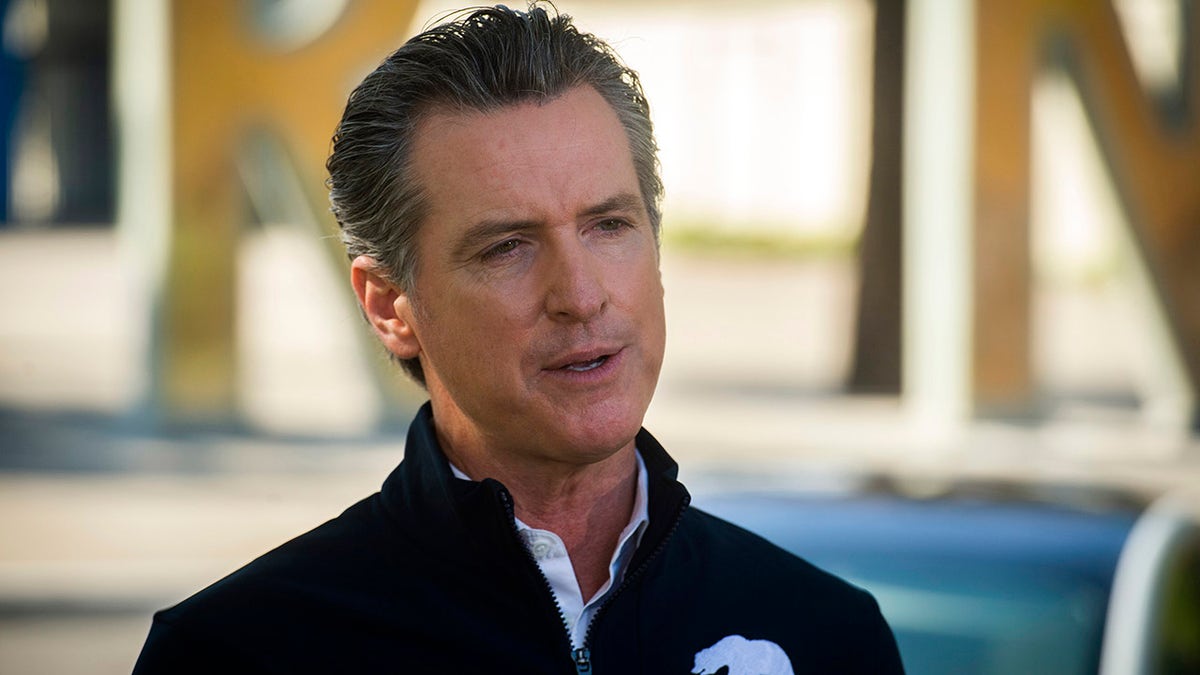 FILE - In this Sept. 23, 2020, file photo, California Gov. Gavin Newsom speaks at a news conference at Cal Expo in Sacramento, Calif. (Daniel Kim/The Sacramento Bee via AP, Pool, File)